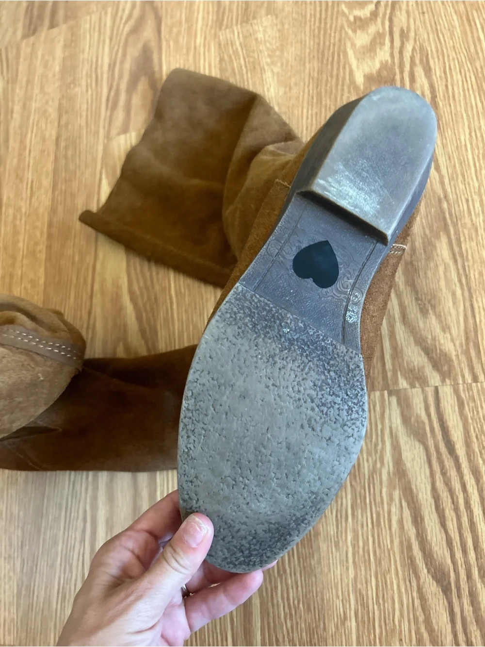Tall Suede Riding Boots - Brown - NINE WEST American vintage NW FROLLIC so cute!